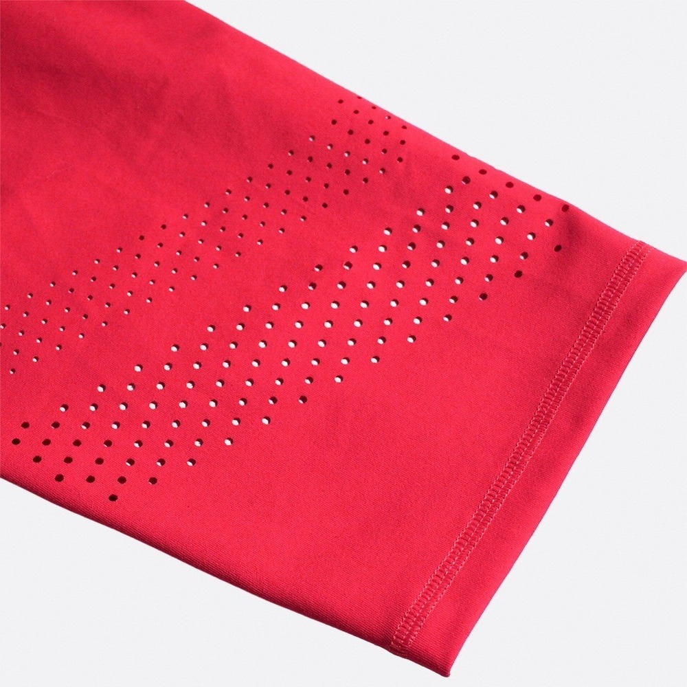 Vibrant Neon Dragonfruit High Rise Laser Cut Capri Leggings Active Plus 1X XL - Picture 5 of 9
